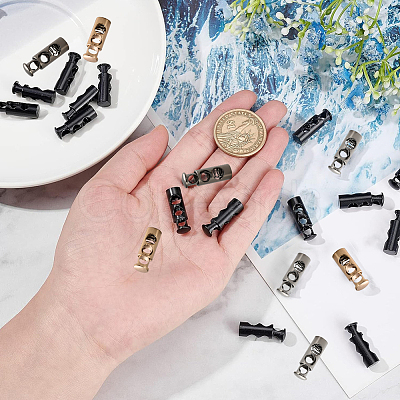 24Pcs 4 Colors Alloy Card Locks FIND-GF0008-49-1