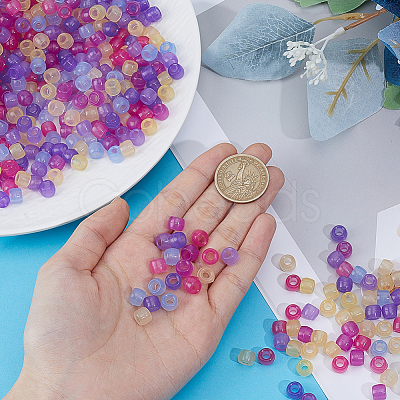 800Pcs Transparent Plastic Beads KY-PA0001-19B-1