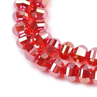 Electroplate Transparent Glass Beads Strands EGLA-B011-08A-AB01-1