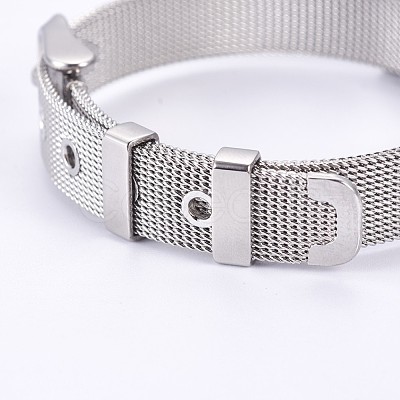 Unisex 304 Stainless Steel Watch Band Wristband Bracelets BJEW-L655-029-1