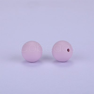 Round Silicone Focal Beads SI-JX0046A-136-1