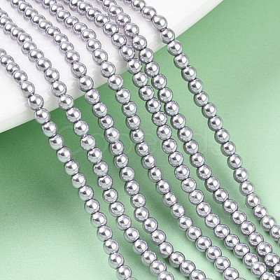 Baking Paint Pearlized Glass Pearl Bead Strands HY-N002-2mm-A04-1