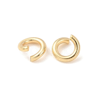 Brass Open Jump Rings KK-G604-08G-01-1