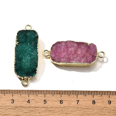 Natural Dyed Quartz Crystal Links Connector Charms G-K189-02LG-1