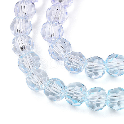 Transparent Glass Beads Strands X-GLAA-E036-07W-1