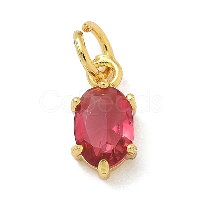 Brass Micro Pave Cubic Zirconia Pendants KK-U050-06G-01-1