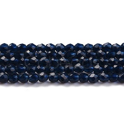 Transparent Glass Beads Strands GLAA-H021-04-28-1