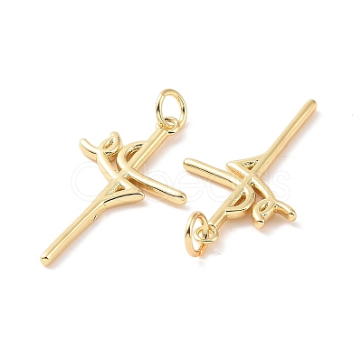 Rack Plating Brass Pendants KK-C004-05G-1