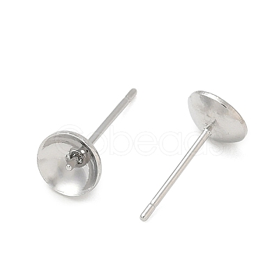 Brass Stud Earring Findings KK-A300-29B-P-1