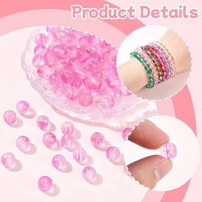 100Pcs Frosted Baking Paint Glass Beads DGLA-YW0001-36D-1