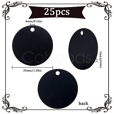 25Pcs Aluminum Pendants FIND-SP0002-55B-B-1
