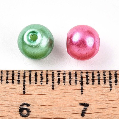 Baking Paint Pearlized Glass Pearl Beads HY-Q003-6mm-M01-1