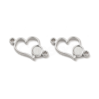 Non-Tarnish 304 Stainless Steel Cabochon Connector Settings LS-STAS-B032-11P-1