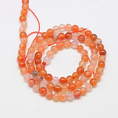 Natural Carnelian Beads Strands X-G-N0006-4mm-17-1