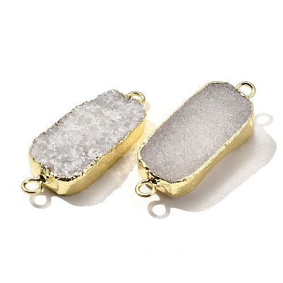 Natural Dyed Quartz Crystal Links Connector Charms G-K189-02LG-02-1