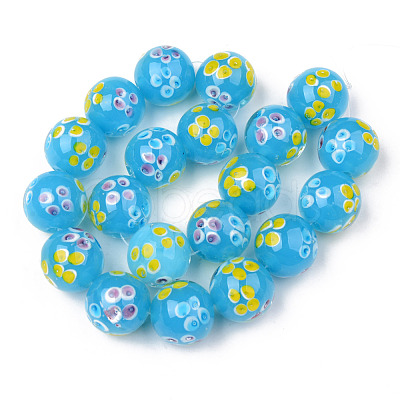 Handmade Lampwork Beads Strands LAMP-N021-010-1