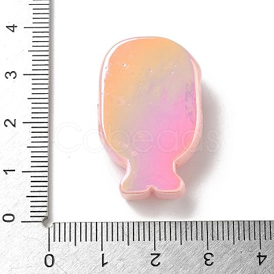 Electroplate Number Theme Resin Beads RESI-Q015-01A-1