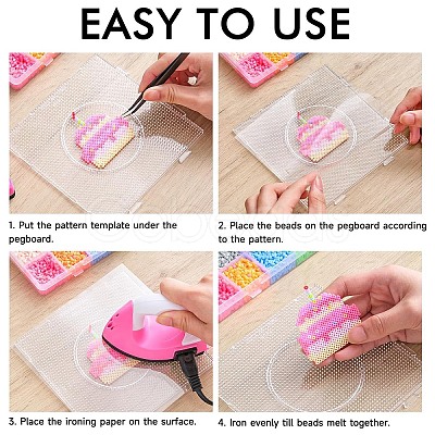 12Pcs 12 Styles Plastic Pegboards for  Mini Fuse Beads DIY-YW0017-55-1