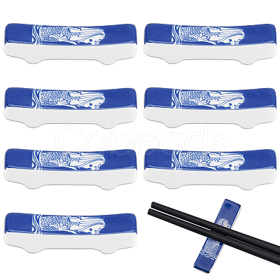 Porcelain Chopsticks Rest Dinner Spoon Stand Knife Fork Holder DIY-WH0270-064-1
