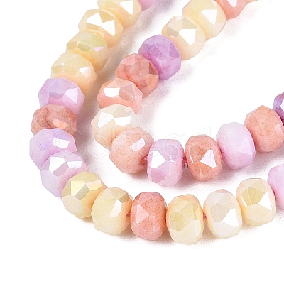 Anti-Tarnish Electroplate Glass Beads Strands GLAA-T025-6mm-11I-1