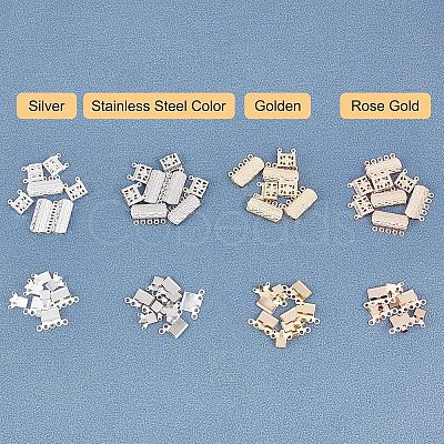 32PCS 2 Style 304 Stainless Steel Box Clasps STAS-UN0025-06-1