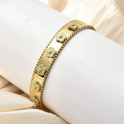 304 Stainless Steel Hinged Bangles for Women BJEW-A028-01G-1