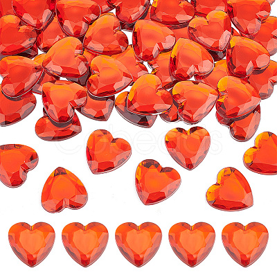 Olycraft 50Pcs Flat Back Acrylic Rhinestone Cabochons OACR-OC0001-18A-1