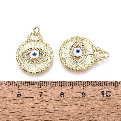Brass Micro Pave Cubic Zirconia Pendants KK-N287-42G-02-1