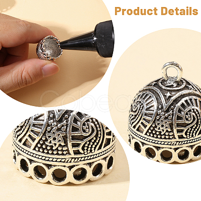 16Pcs Tibetan Style Zinc Alloy Pendant Bails FIND-CA0011-75C-1