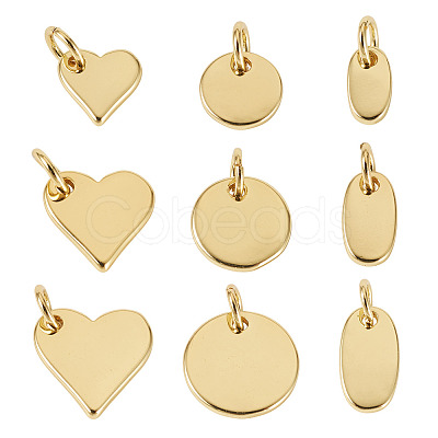 18Pcs 9 Styles Brass Charms KK-TA0008-57-1