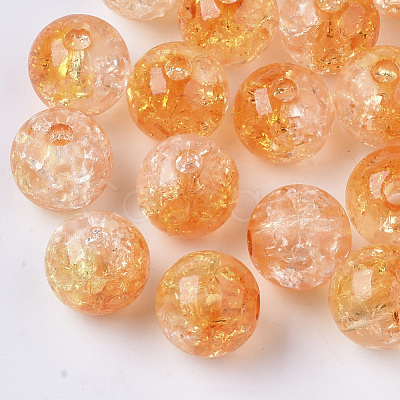 Transparent Crackle Acrylic Beads CACR-N002-08-1