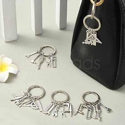 5Pcs Tool Alloy Pendant Decoration KEYC-CJ00010-1