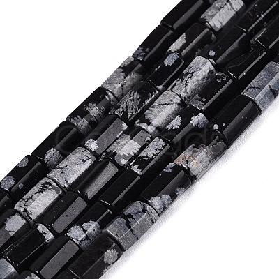 Natural Snowflake Obsidian Beads Strands GG-N002-01A-05-1