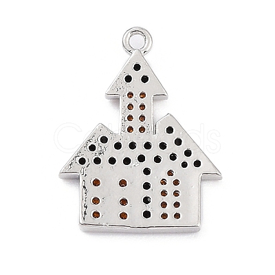 Rack Plating Brass Cubic Zirconia Pendants KK-D031-05P-1