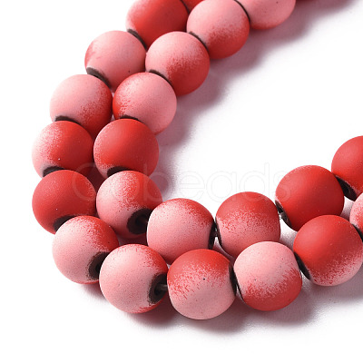 Spray Painted Non-magnetic Synthetic Hematite Beads Strands G-N337-01C-1