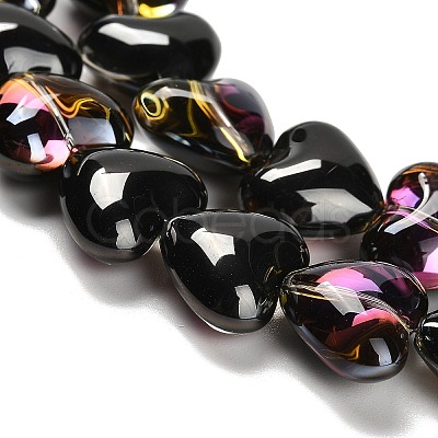 Electroplate Glass Beads Strands EGLA-B008-01A-HP01-1