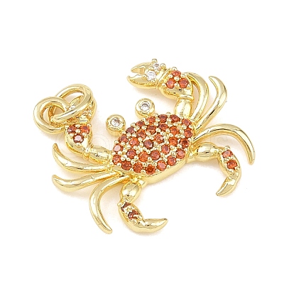 Brass Micro Pave Cubic Zirconia Pendants KK-H525-01C-G-1