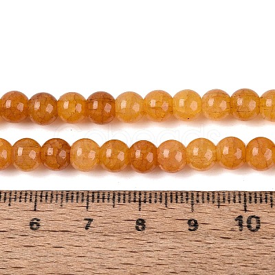 Ombre Effect Dyed Crackle Glass Beads Strands GLAA-Q106-01A-B10-1