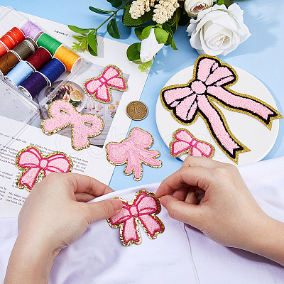12Pcs 6 Styles Sequin Embroidery Cloth Iron On Patches PATC-DC0001-08-1