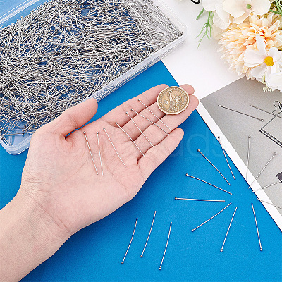 Tarnish Resistant 304 Stainless Steel Ball Head Pins STAS-PH0006-41A-1