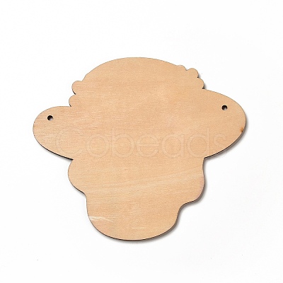 Single Face Printed Wood Big Pendants WOOD-I010-09F-1