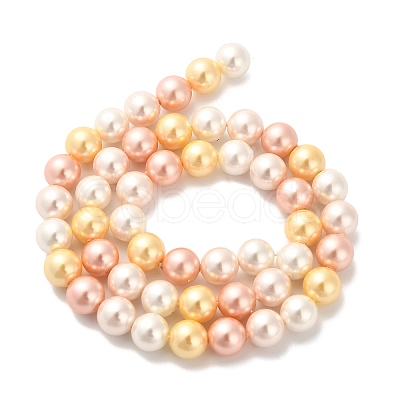 Shell Pearl Beads Strands BSHE-XCP0001-36-1