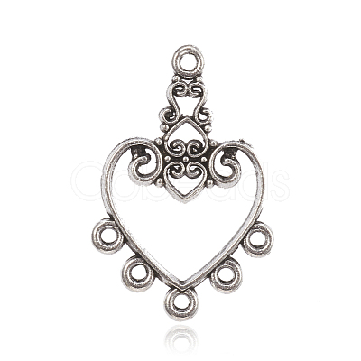 Tibetan Style Alloy Chandelier Components PALLOY-F149-03AS-1