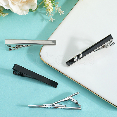 4Pcs 4 Styles Brass Tie Clip KK-GF0001-18-1