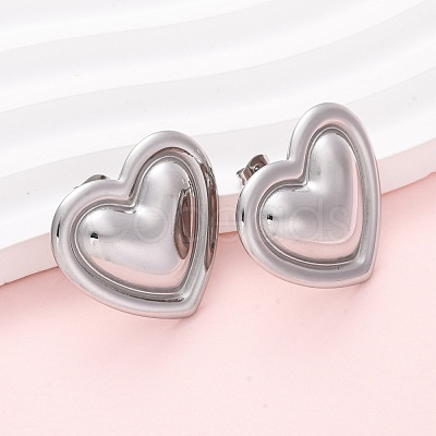 304 Stainless Steel Stud Earrings EJEW-K311-01P-1