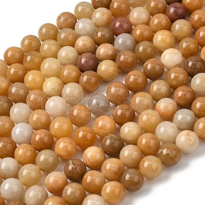 Natural Old Topaz Jade Beads Strands X-G-F364-06-10mm-1