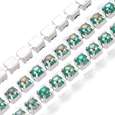 Iron & ABS Plastic Imitation Pearl Tennis Chains CH-Q006-01A-13-1