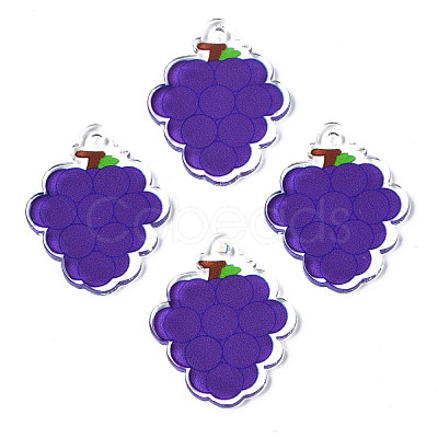Autumn Theme Translucent Acrylic Pendants TACR-N013-001-1