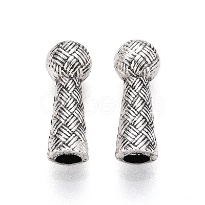 Tibetan Style Alloy End Caps TIBE-T016-05AS-1