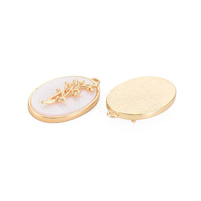 Brass Birth Floral Pendants KK-S364-294-1